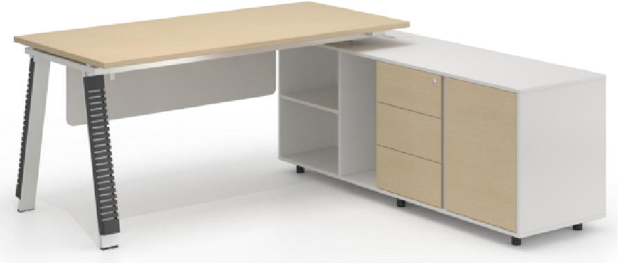 派系列主管桌L款单体图